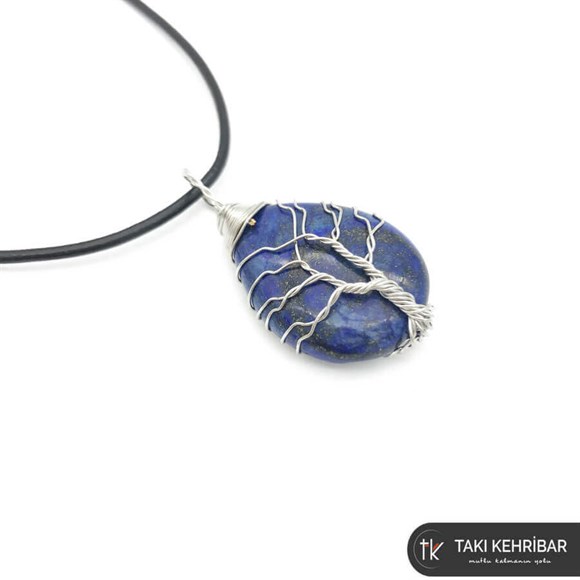 Ağaç Sarmal Lapis Lazuli Taşı Kolye