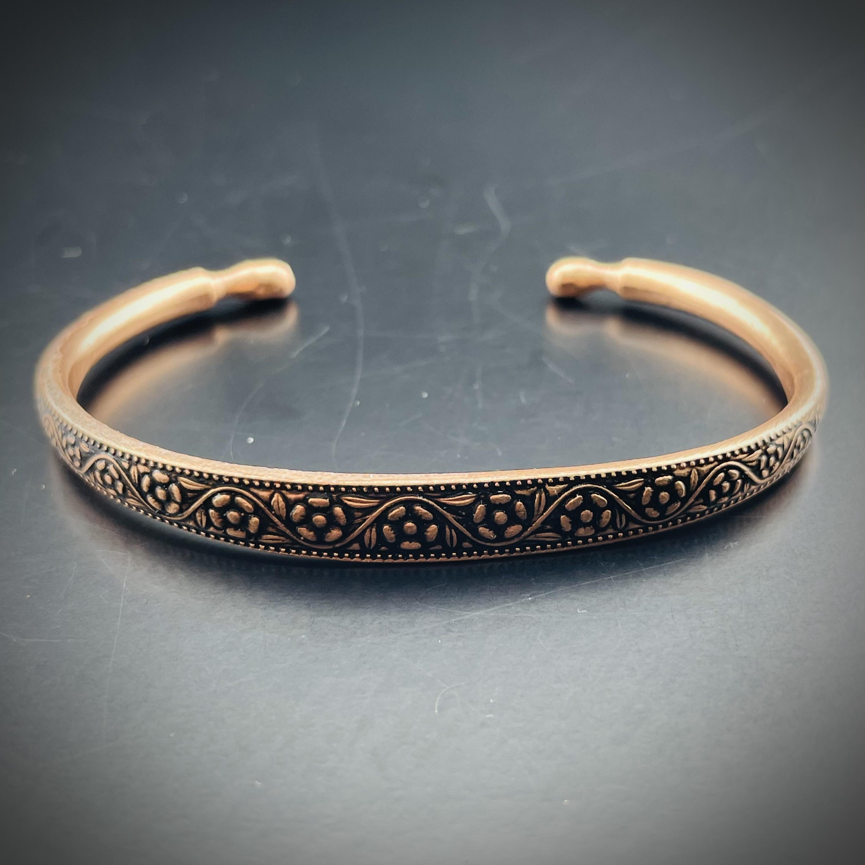 Desenli Bakır Bileklik