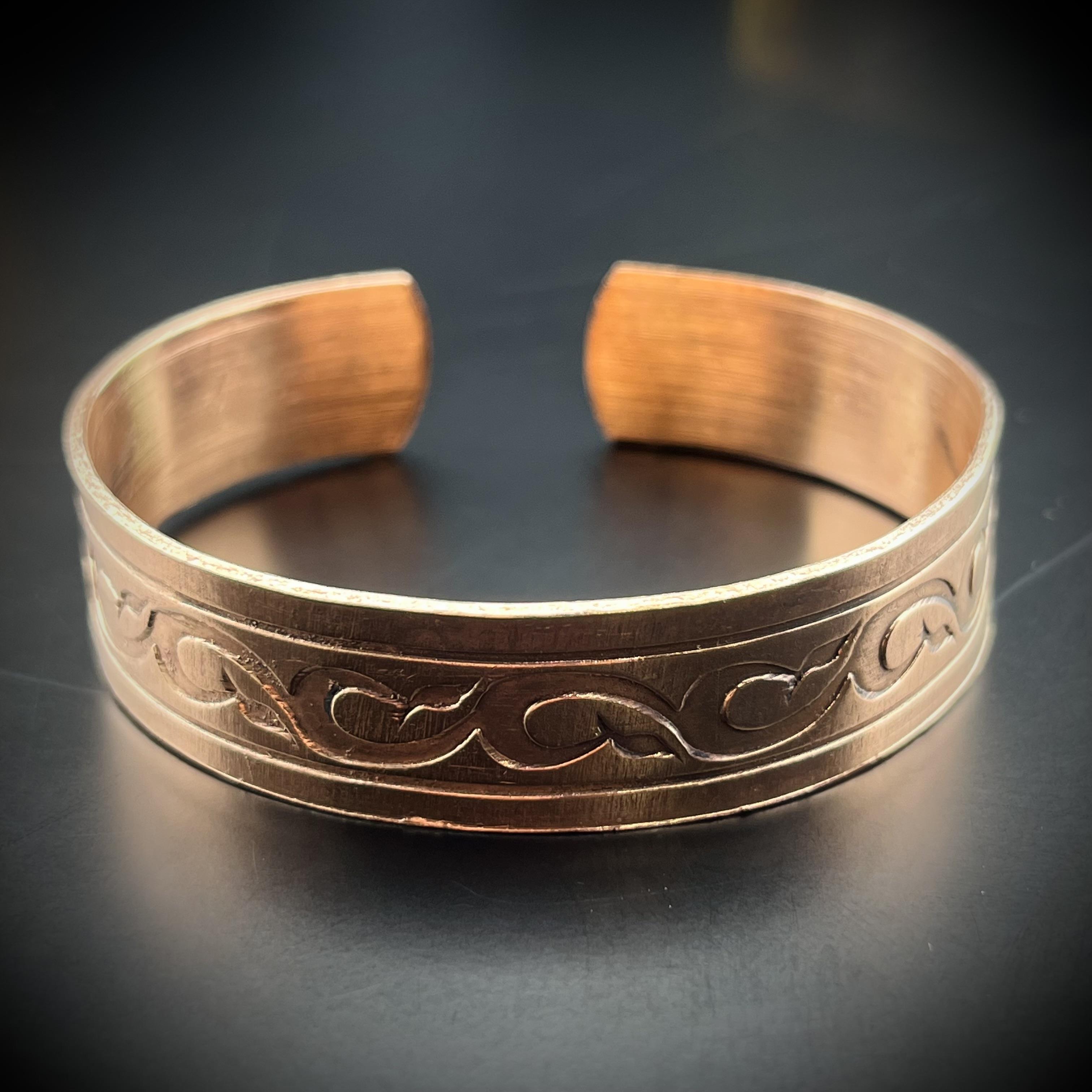 Desenli Bakır Bileklik