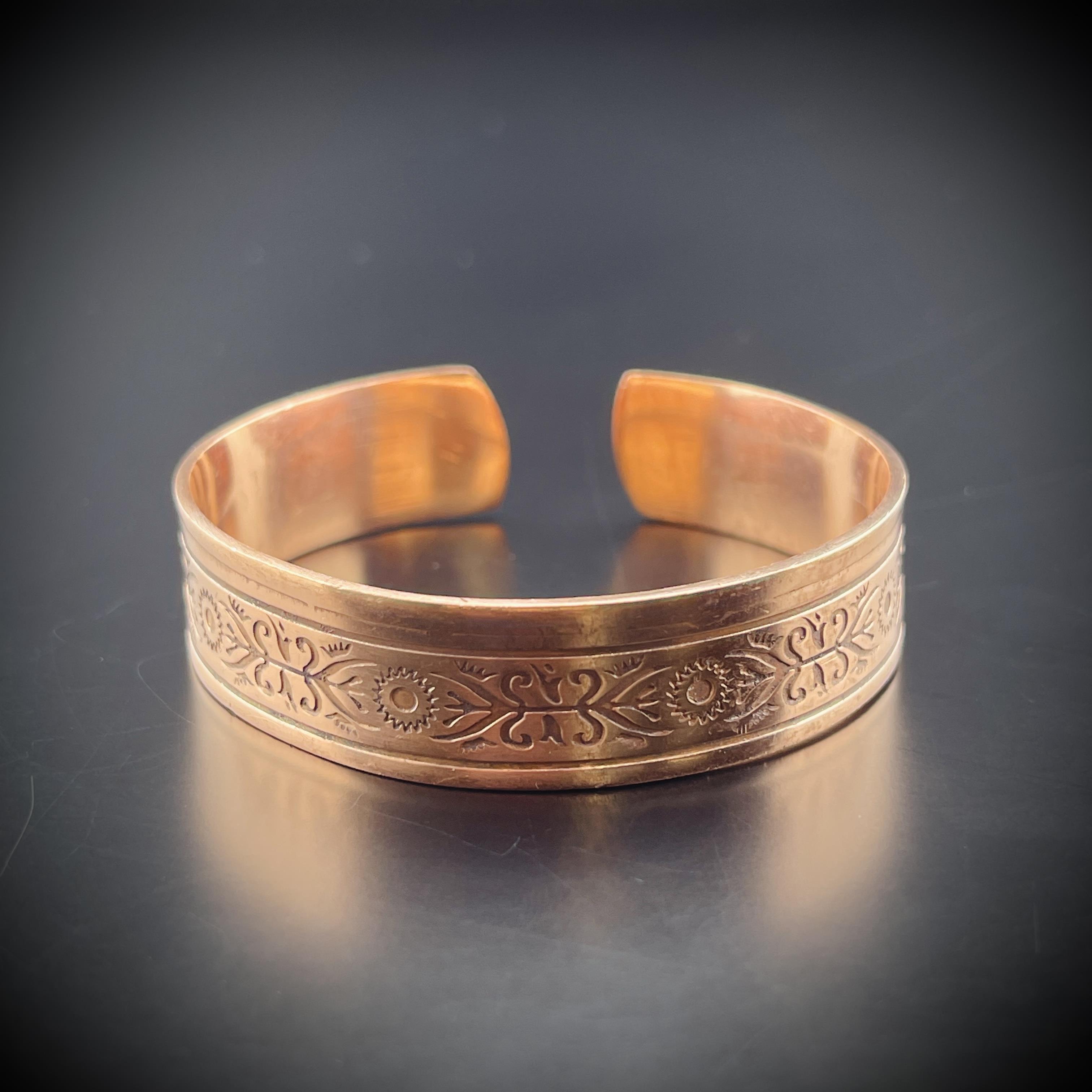 Desenli Bakır Bileklik