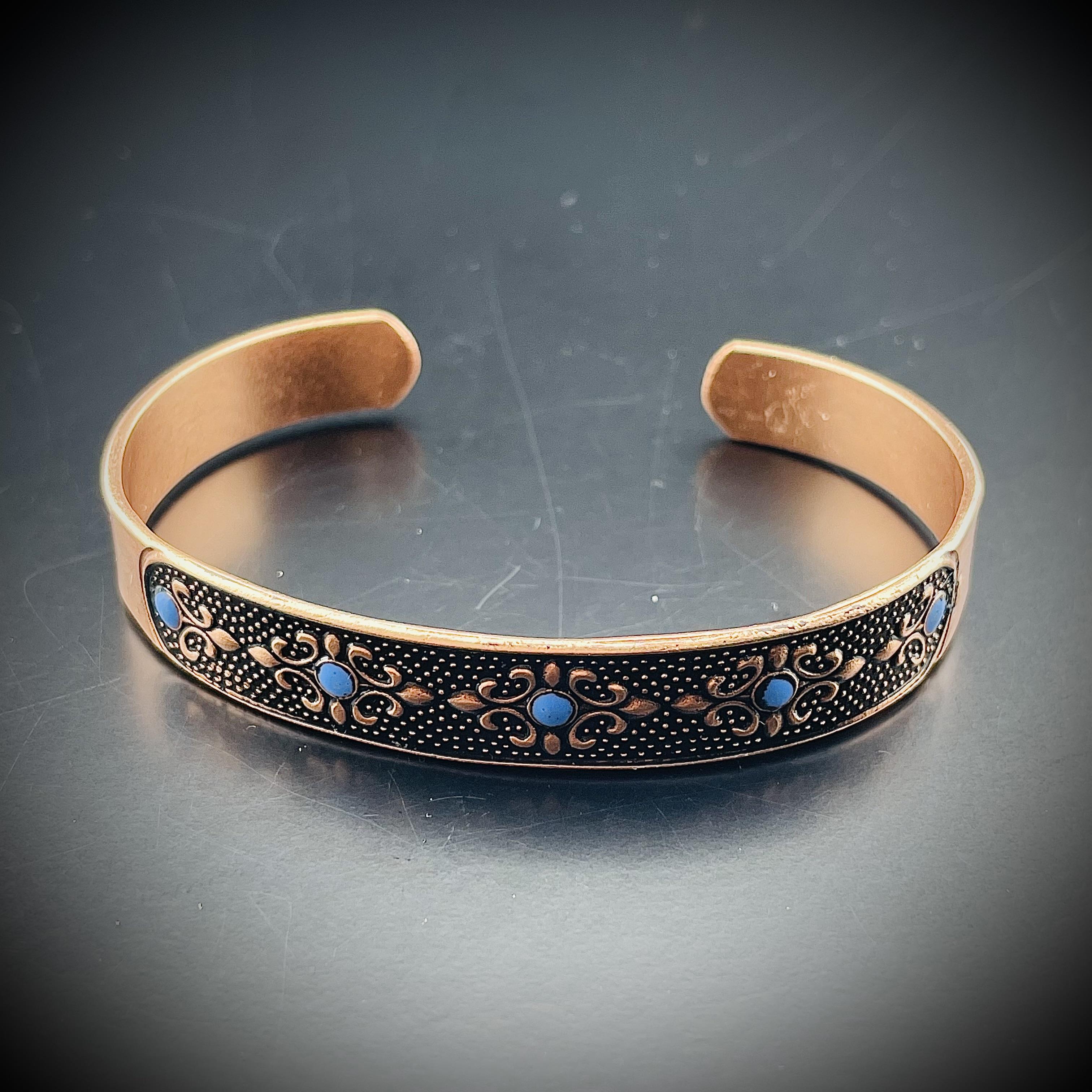 Desenli Bakır Bileklik