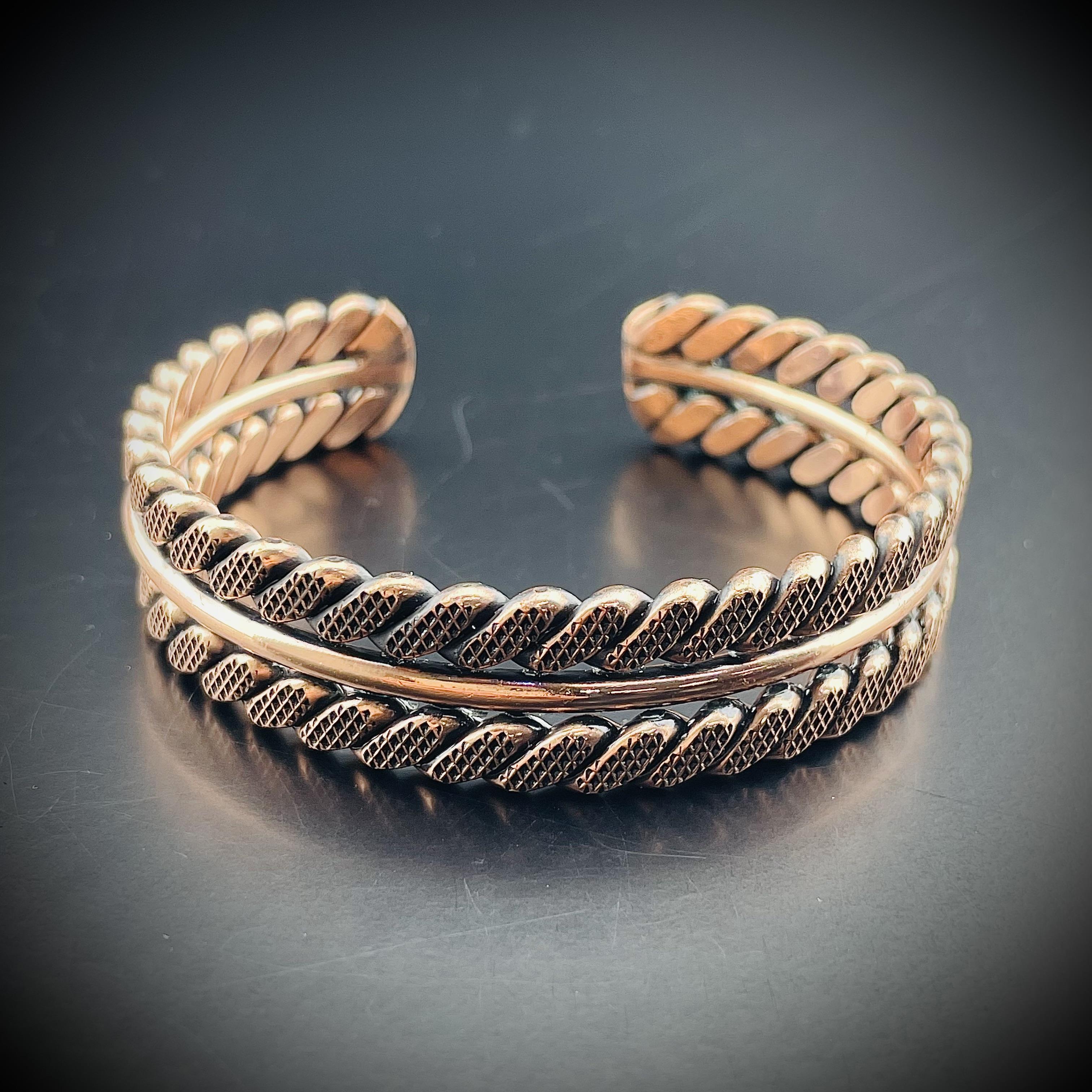 Desenli Bakır Bileklik