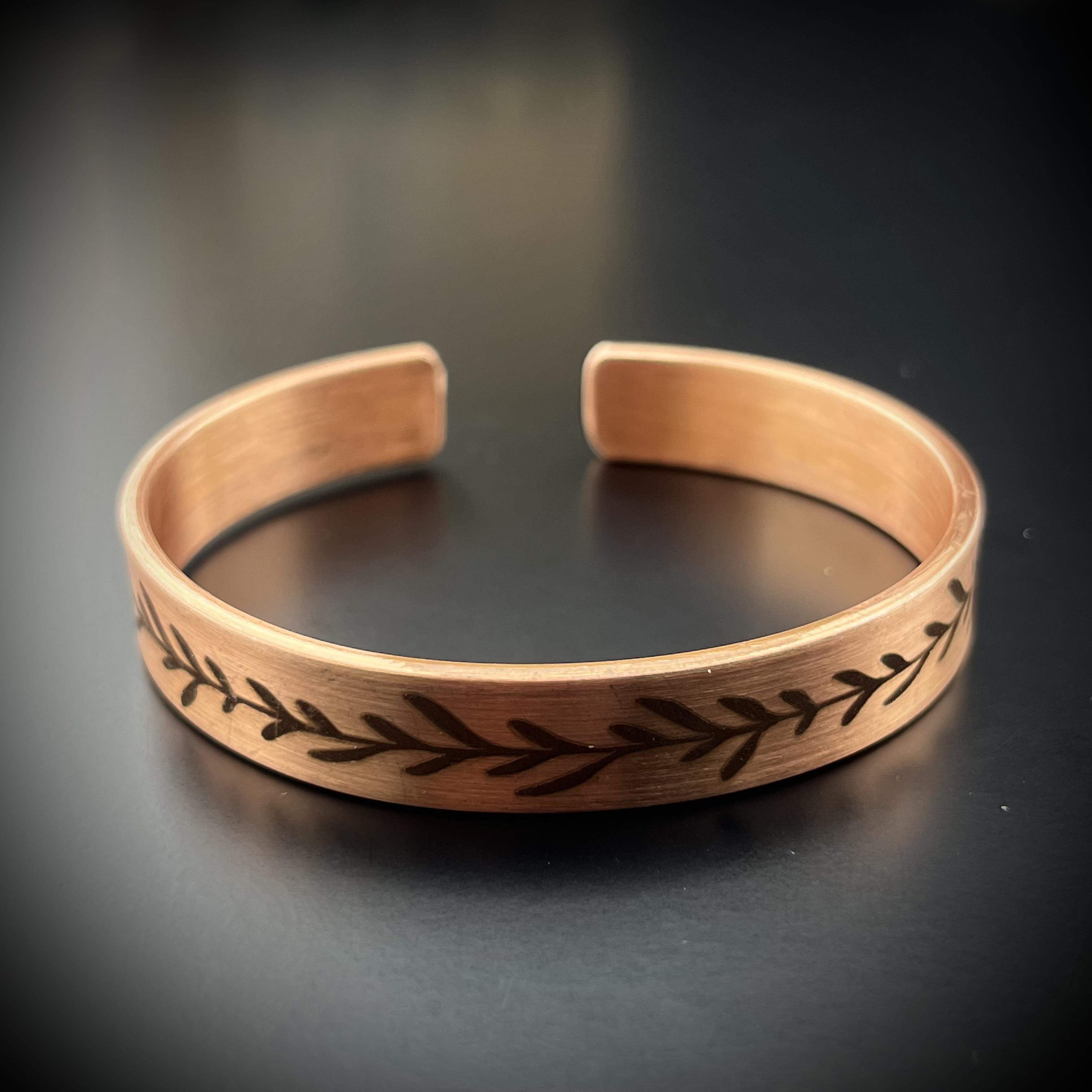 Desenli Bakır Bileklik