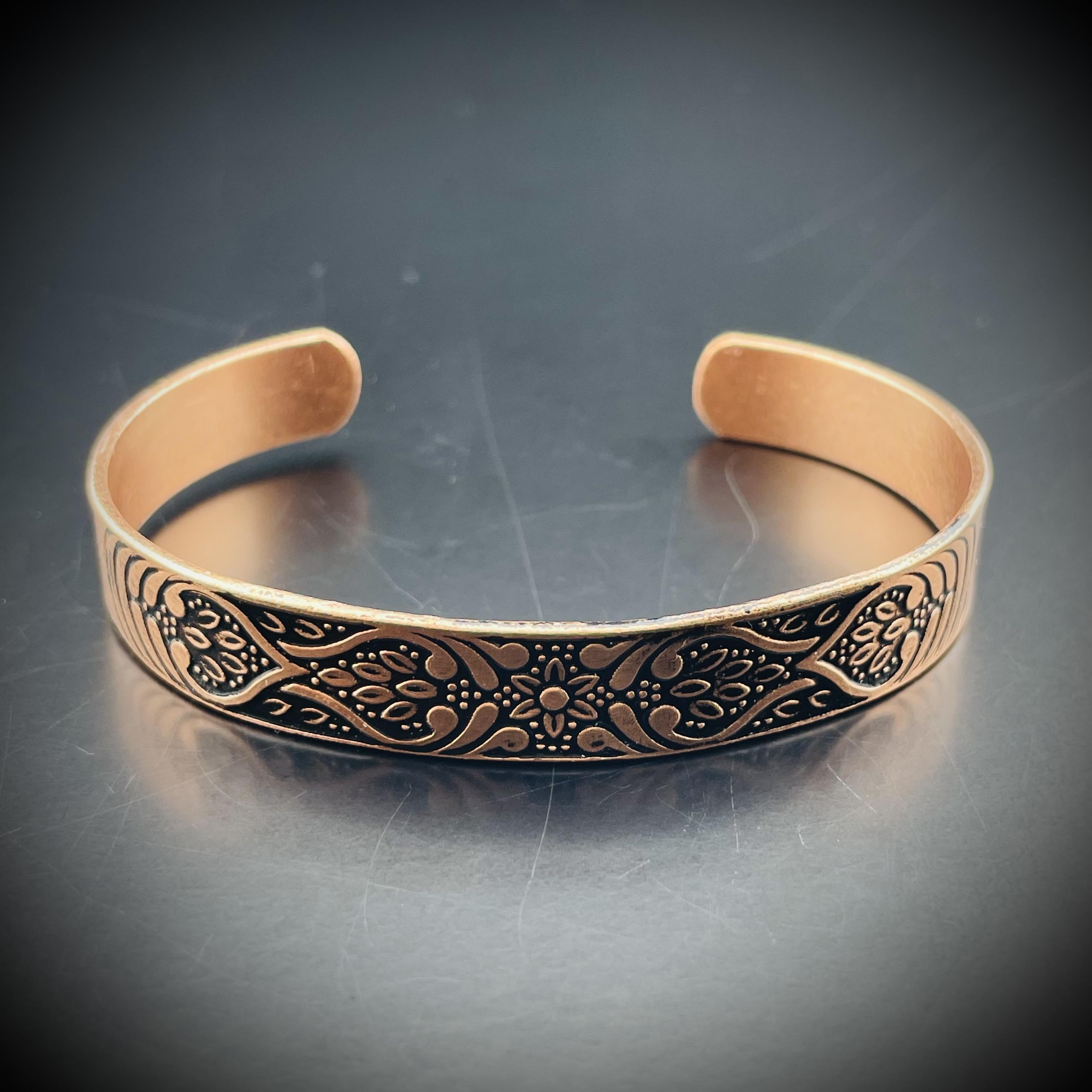 Desenli Bakır Bileklik