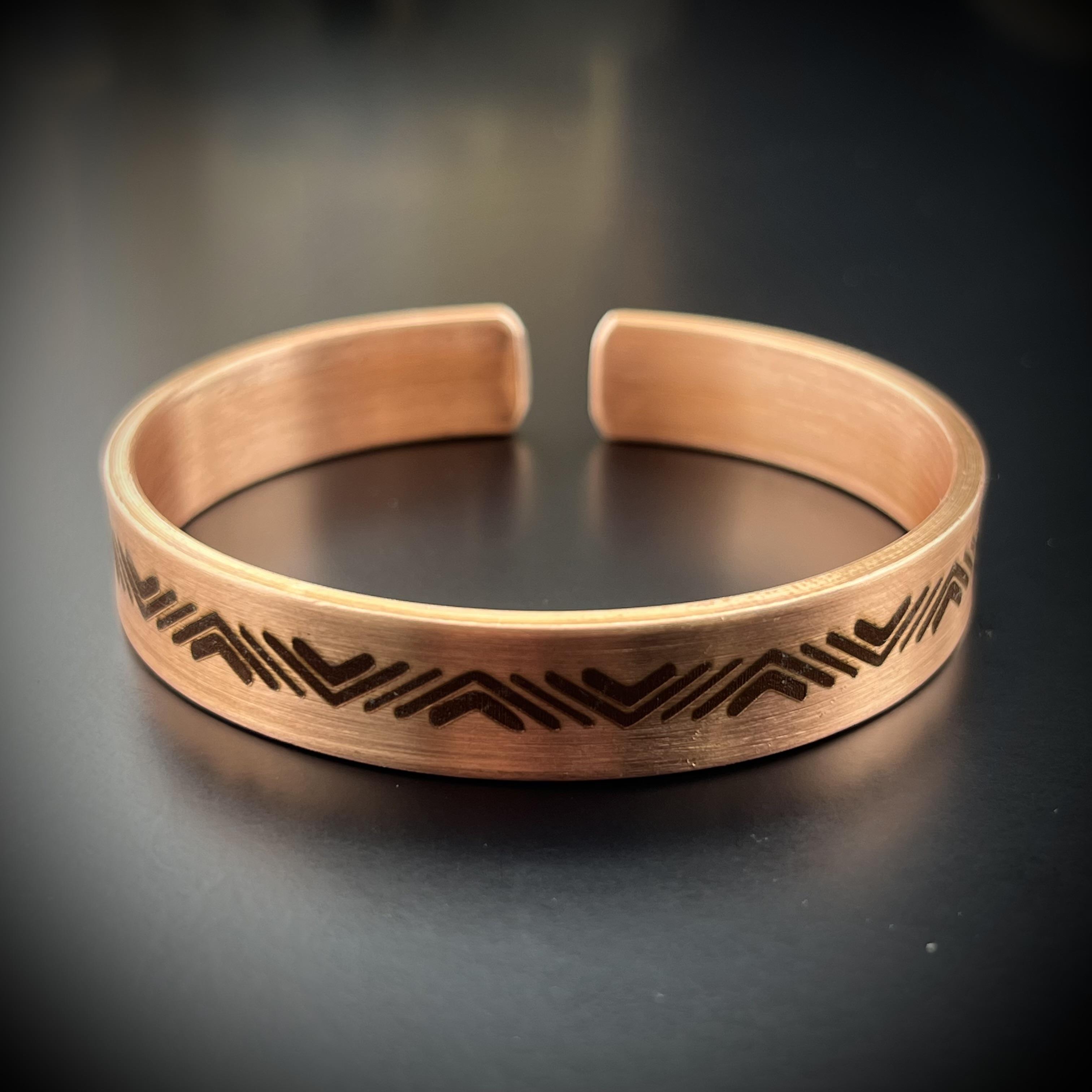 Desenli Bakır Bileklik