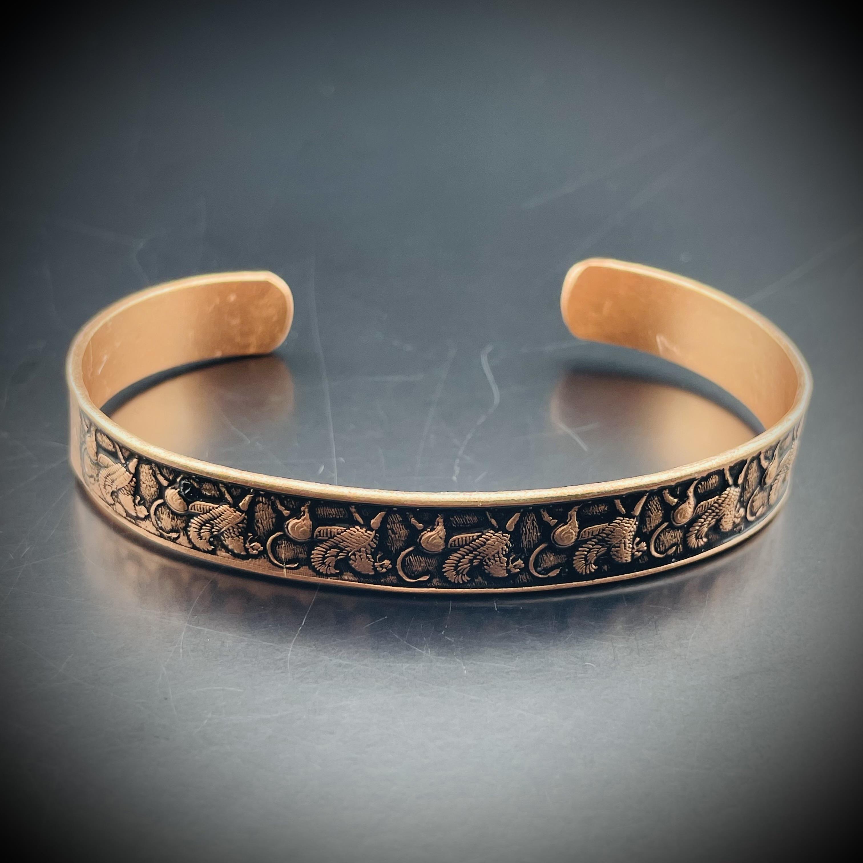 Desenli Bakır Bileklik