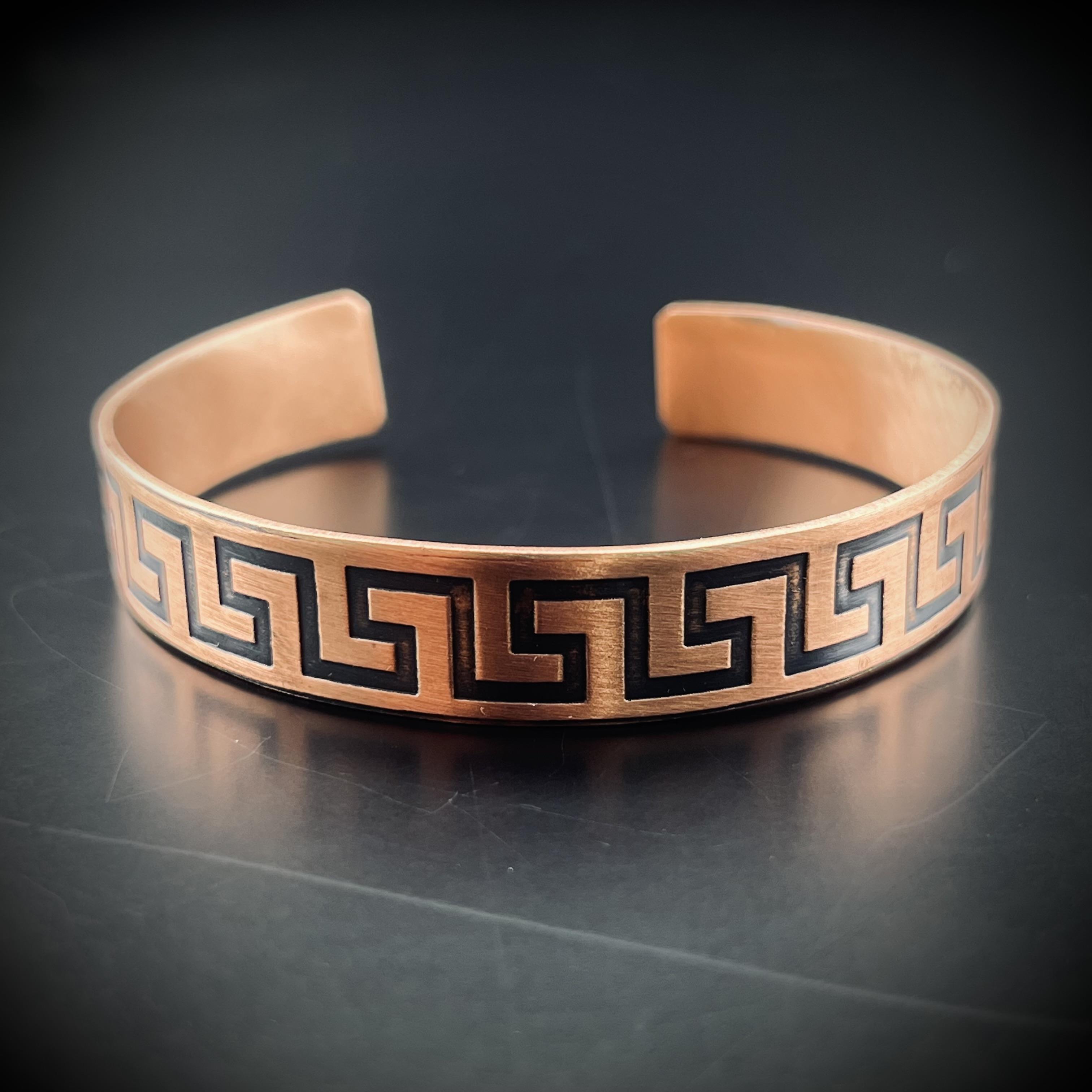 Desenli Bakır Bileklik