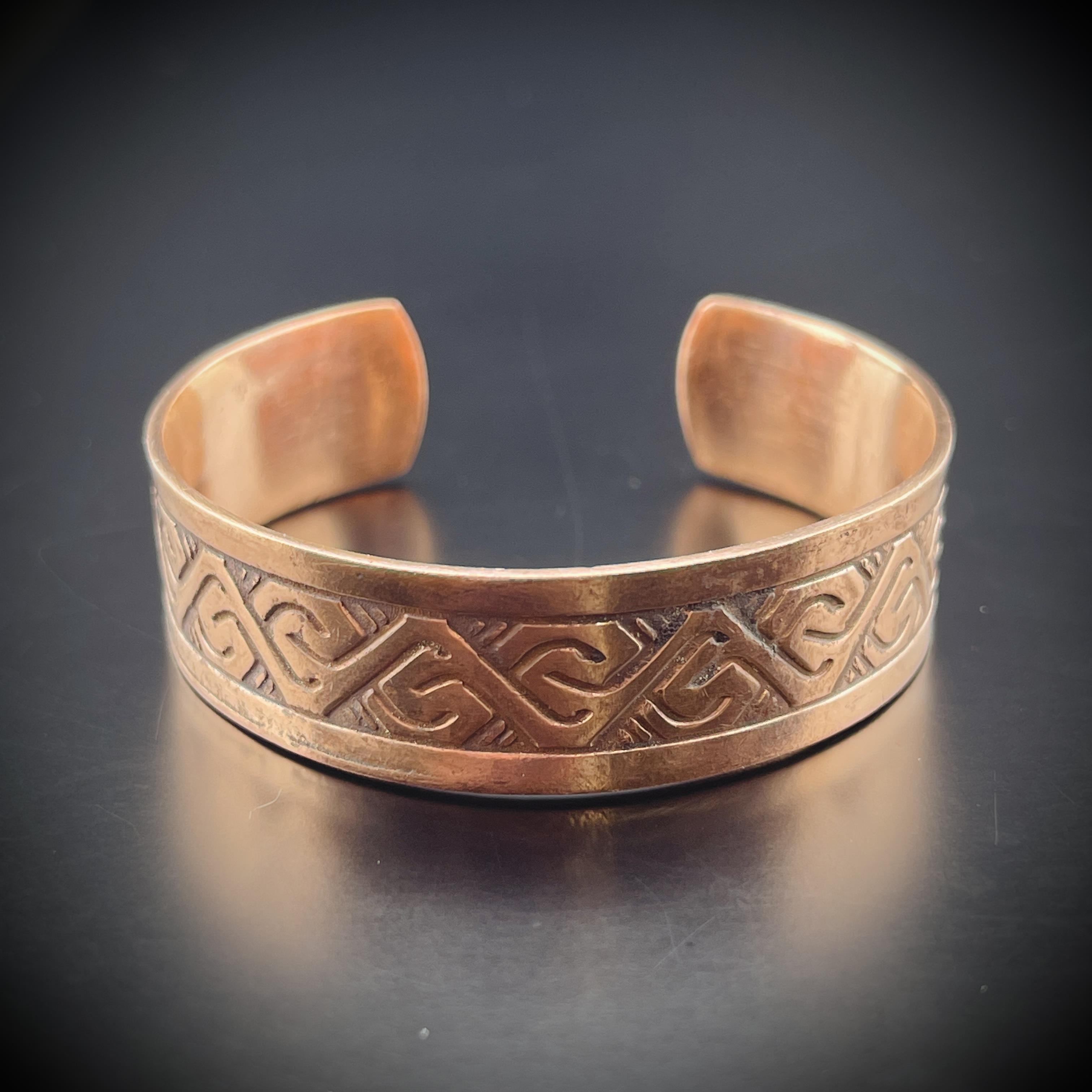 Desenli Bakır Bileklik