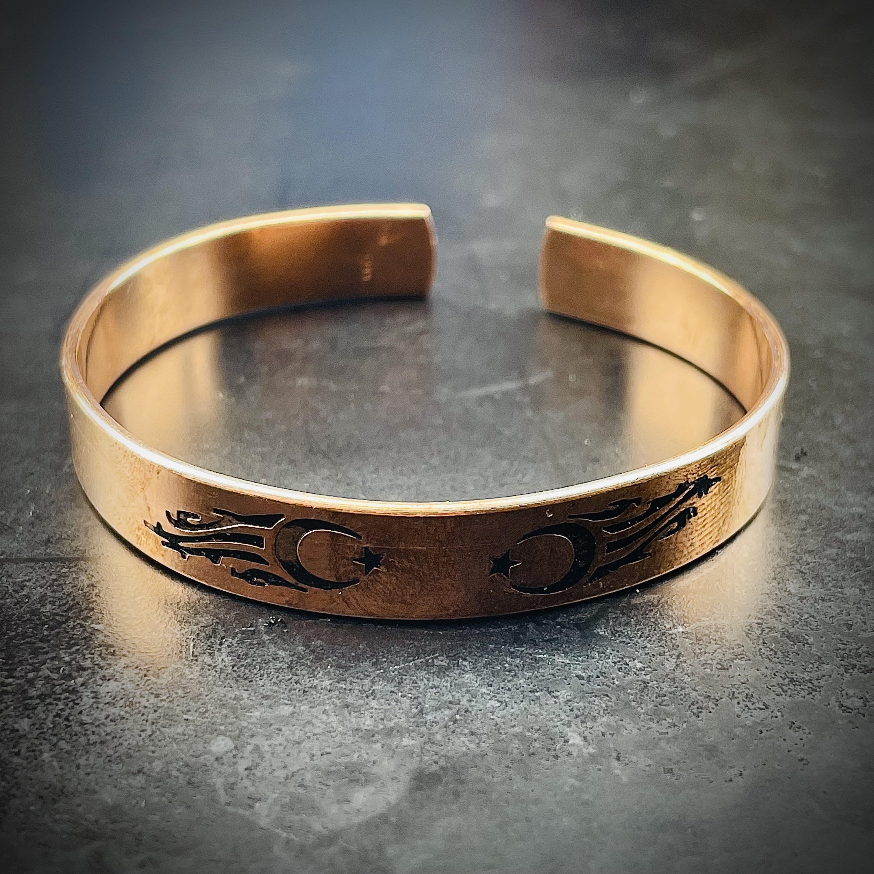 Desenli Bakır Bileklik