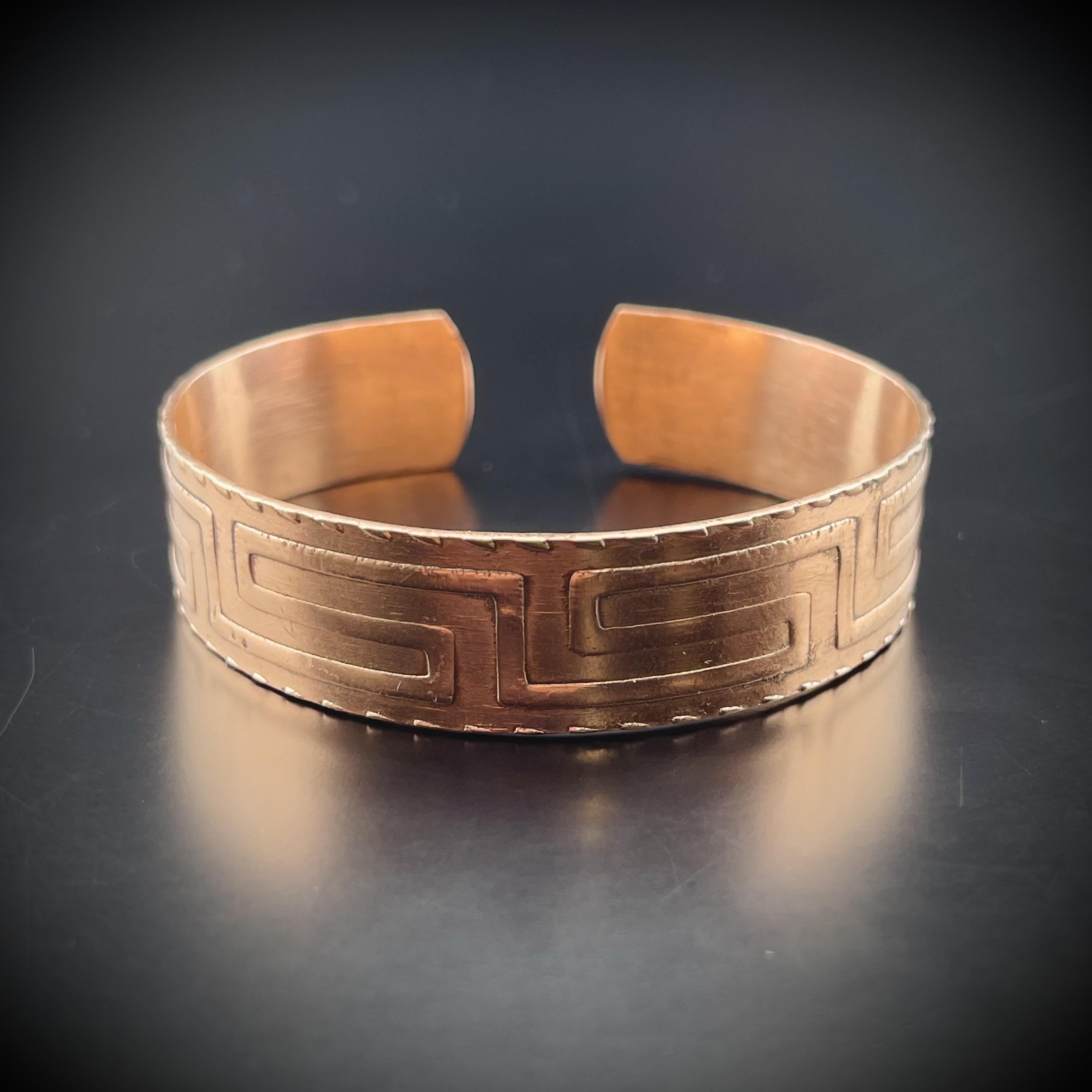 Desenli Bakır Bileklik