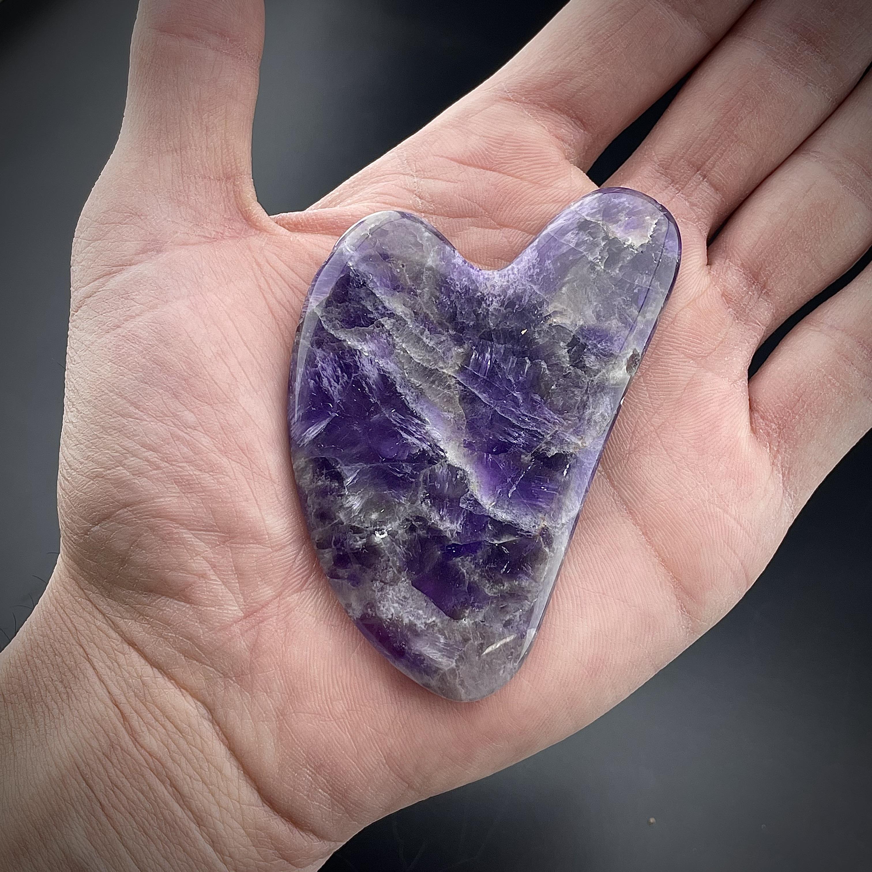 Doğal Taş Ametist Gua Sha