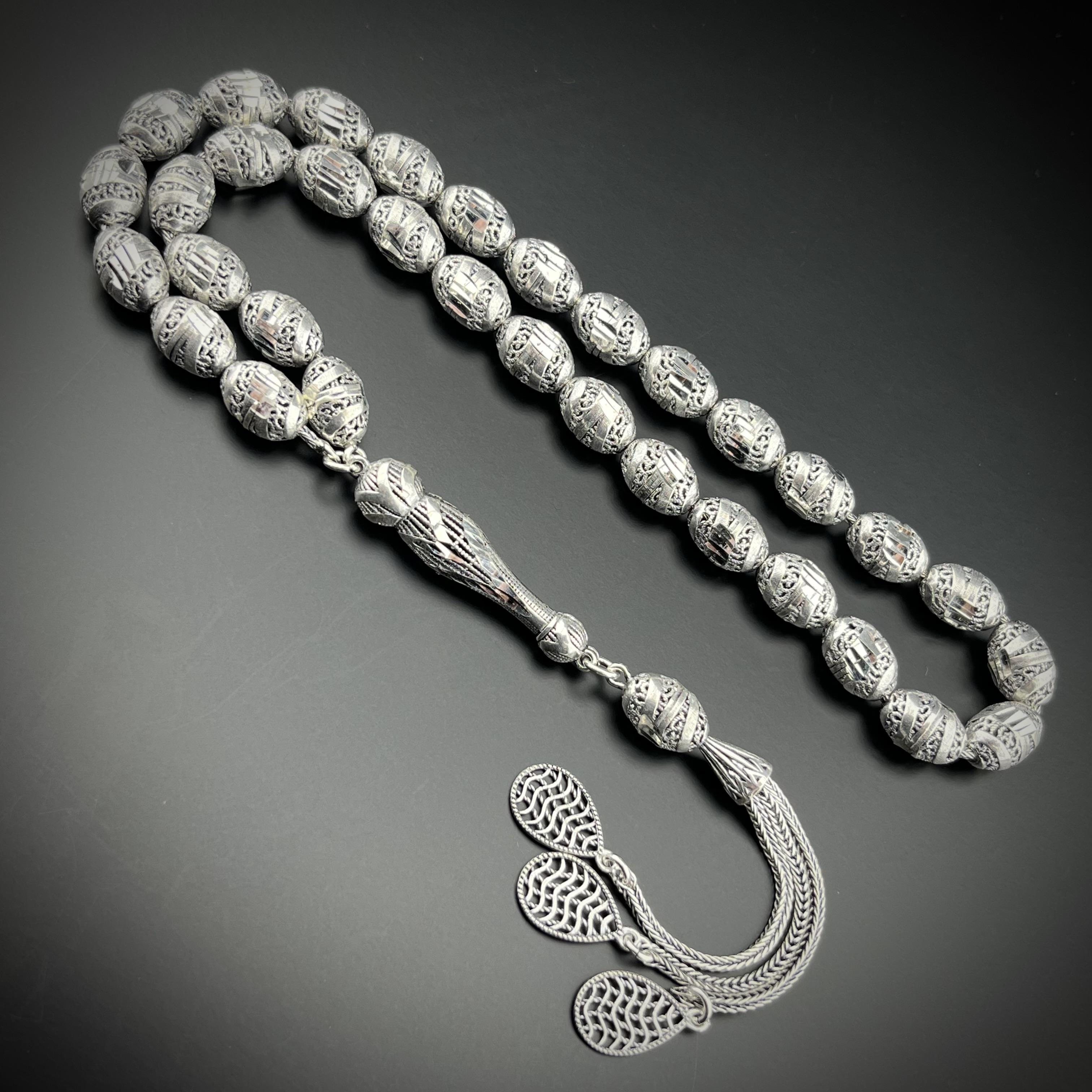 Füzyon Model Gümüş Tesbih