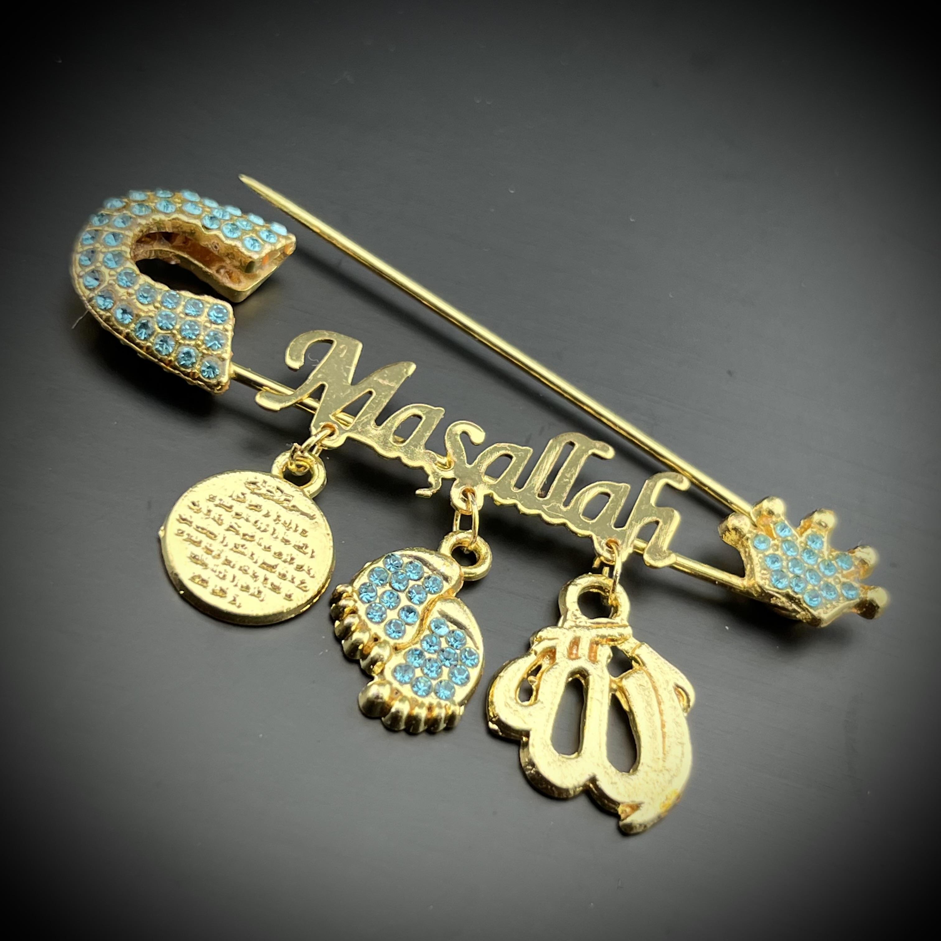 Maşallah Yazılı Bebek Yaka İğnesi