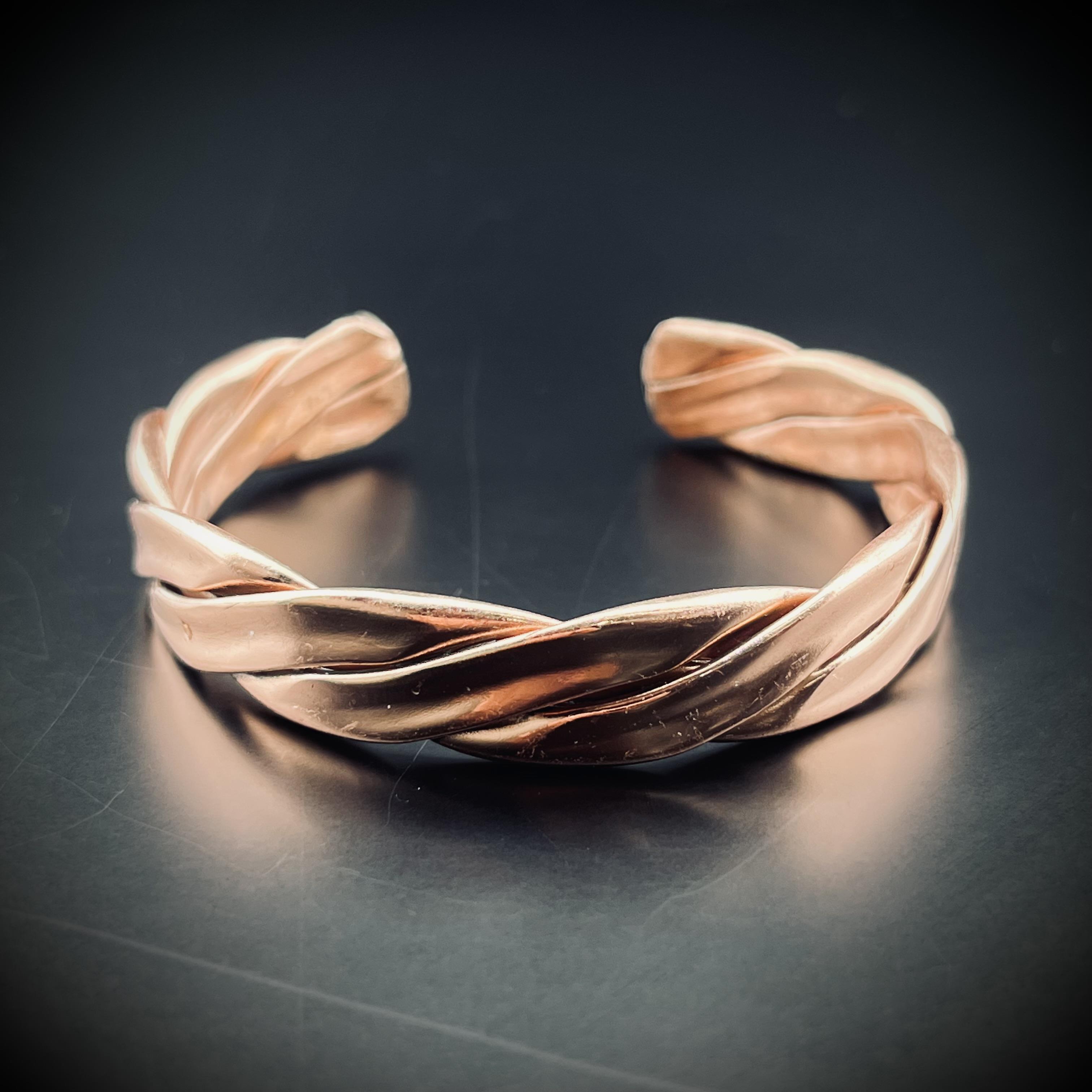 Örgü Model Bakır Bileklik