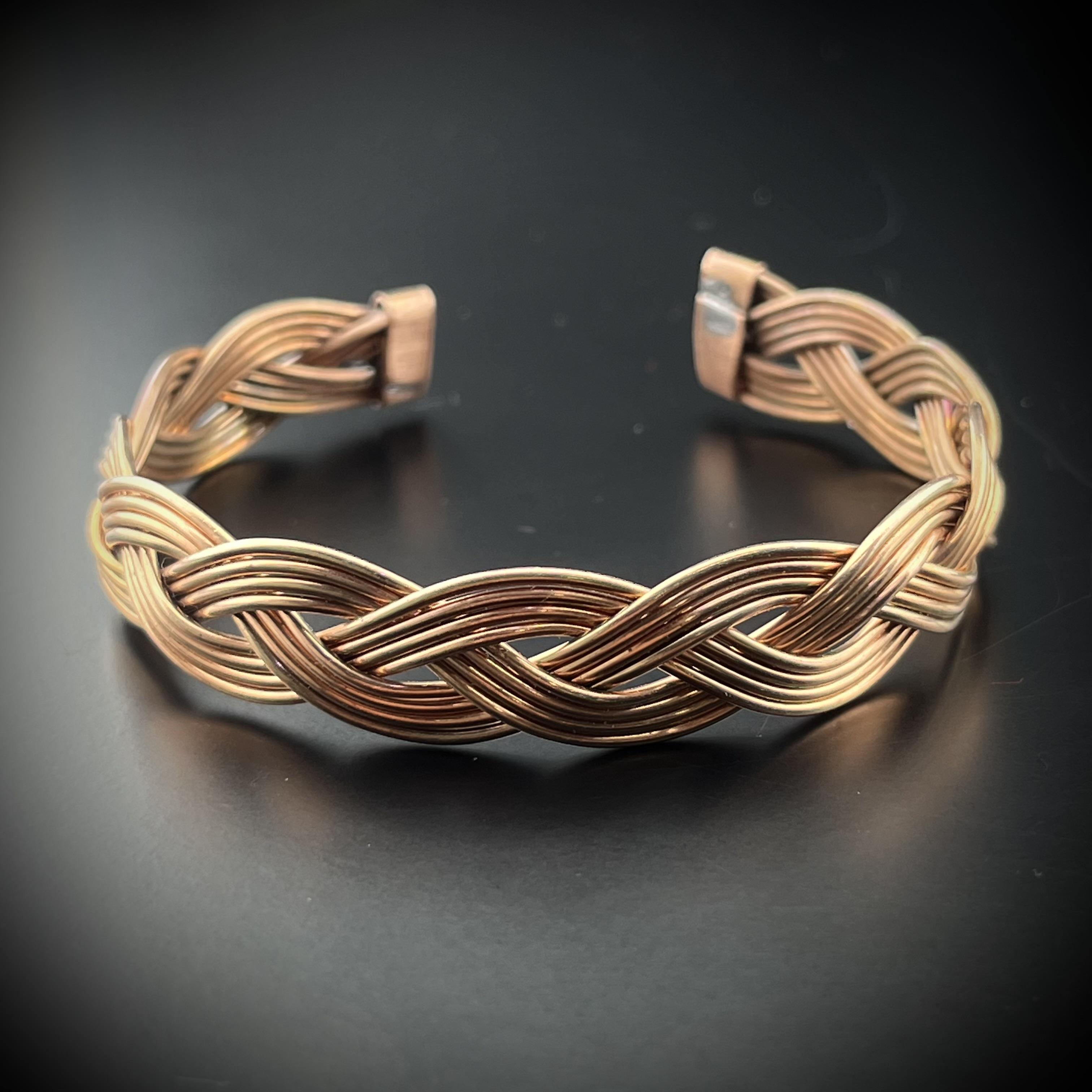 Örgülü Bakır Bileklik