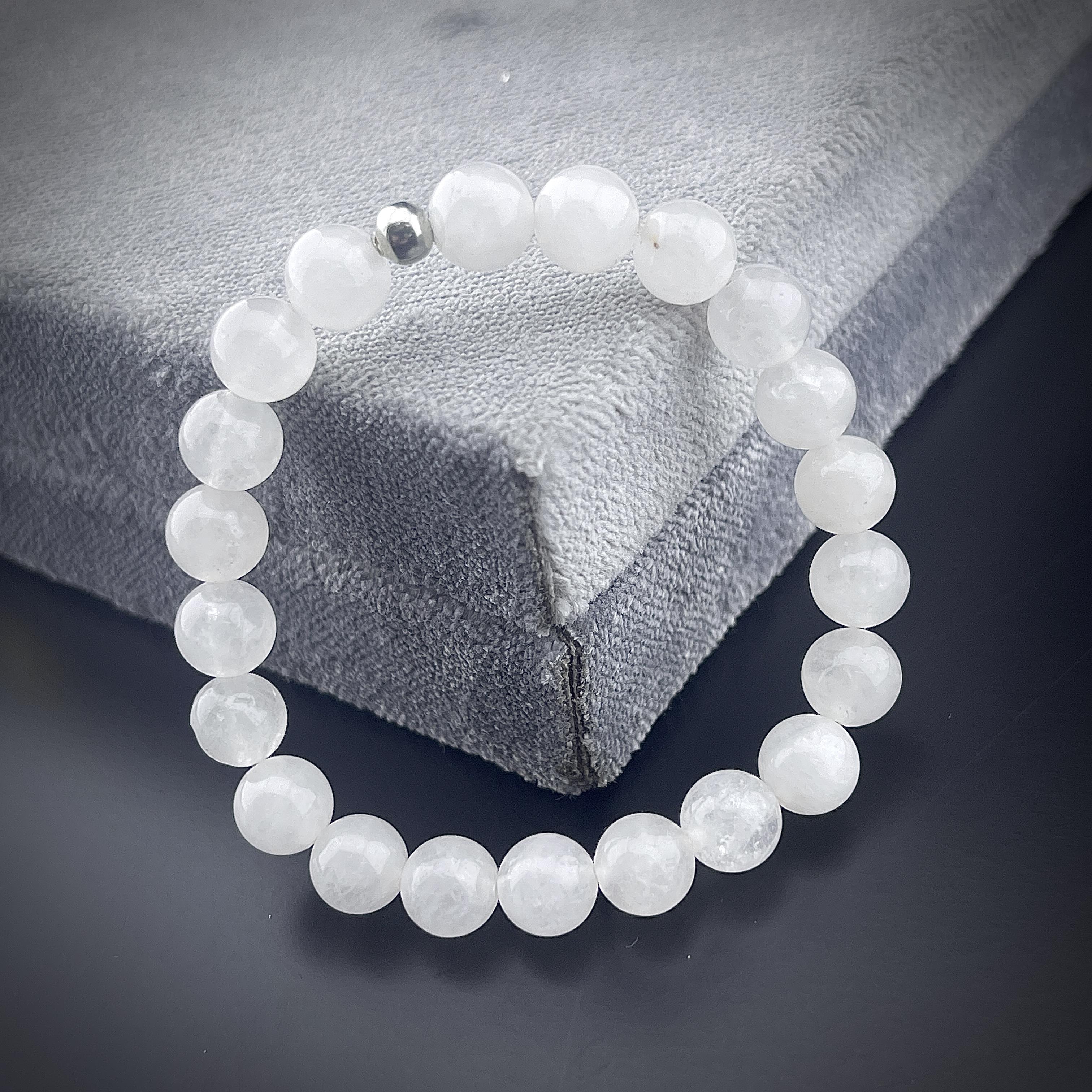 Pembe Kuvars Doğal Taş Bileklik