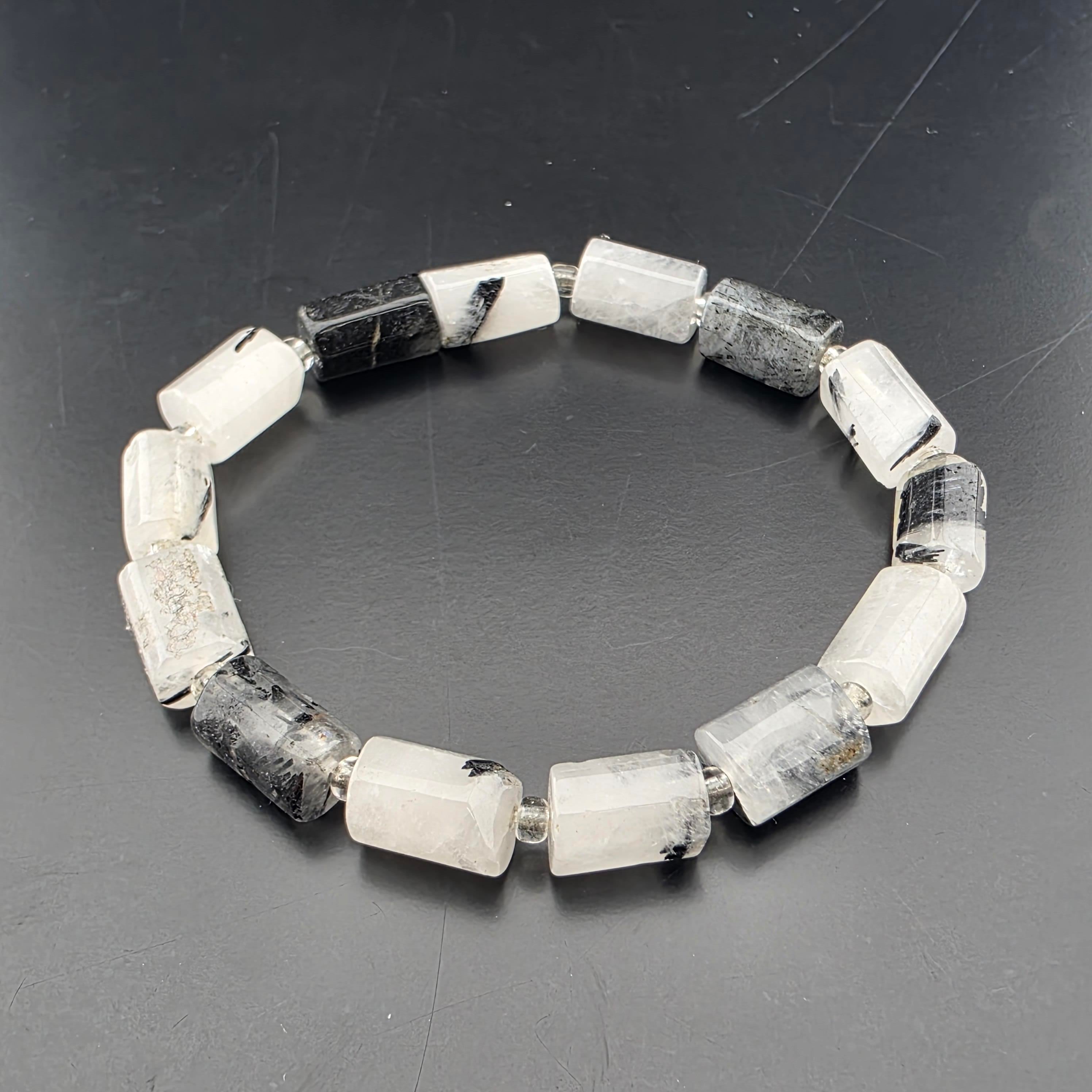 Silindir Kesim Rutil Kuvars Bileklik