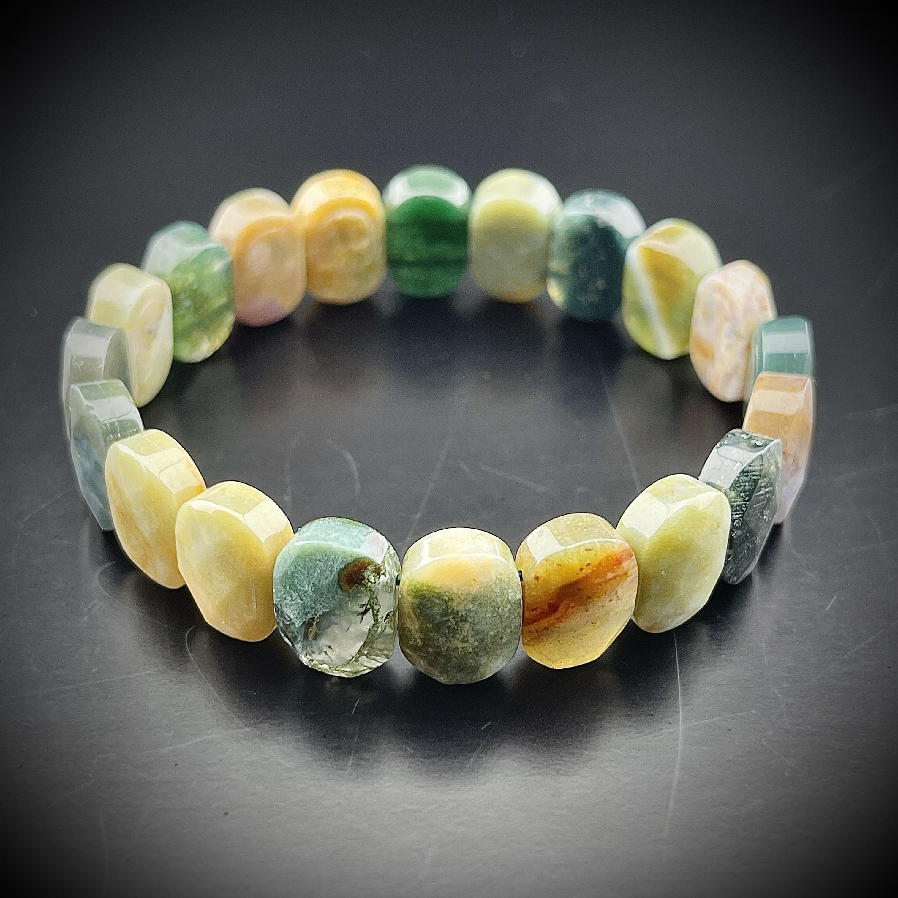 Yosunlu Akik Rolex Model Bileklik