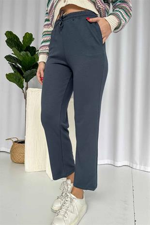 Boru Paça Cepli Eşofman Altı - Antrasit