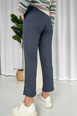 Boru Paça Cepli Eşofman Altı - Antrasit