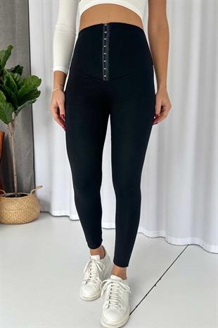 Çelik Toparlayıcı Ön Agraf Detaylı Korse Etkili Yüksek Bel Toparlayıcı Tayt