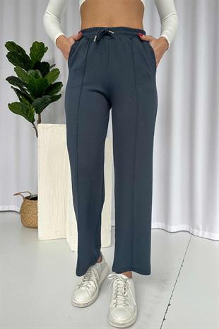 Çimalı Boru Paça Cepli Eşofman Altı - Antrasit