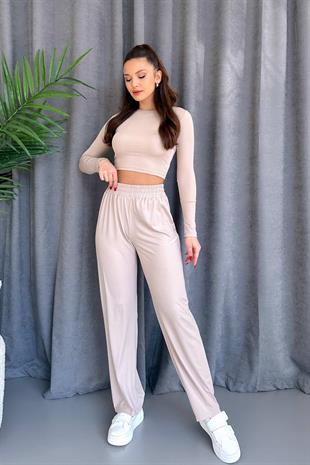 Dalgıç Kumaş Alt - Üst Takım - Nude