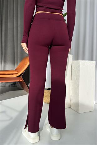 Gizli Cepli Spor 2Li Kadın Takım - Mürdüm 