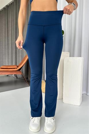 İspanyol Paça Dalgıç Tayt - Lacivert