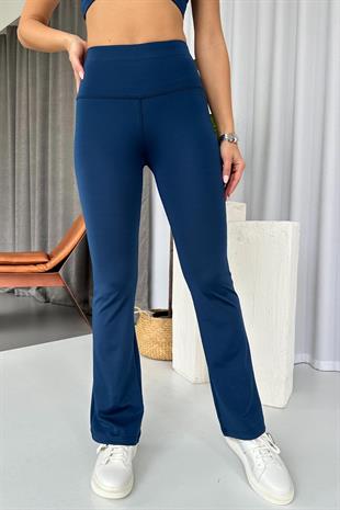 İspanyol Paça Dalgıç Tayt - Lacivert