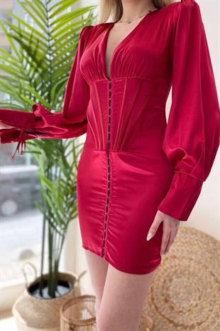 Kol Bağcık Detay Angel Elbise