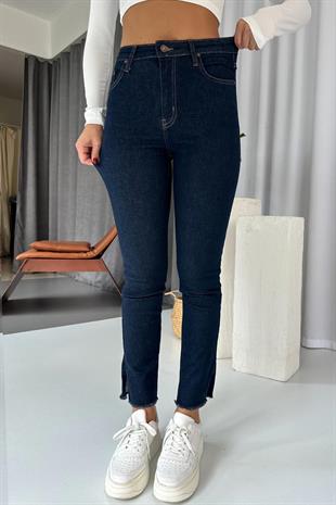 Mia Yüksek Bel Likralı Dar Paça Jean - Lacivert