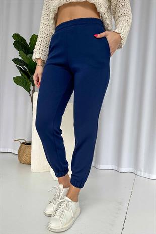 Paçası Lastikli Cepli Jogger Eşofman Altı - Lacivert