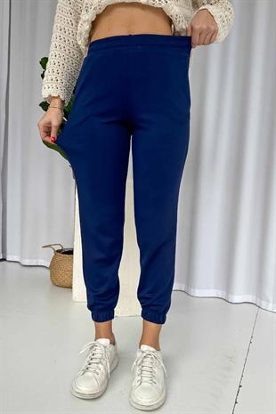Paçası Lastikli Cepli Jogger Eşofman Altı - Lacivert