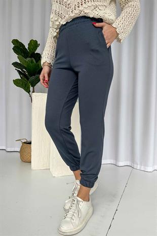 Paçası Lastikli Cepli Jogger Eşofman Altı - Antrasit