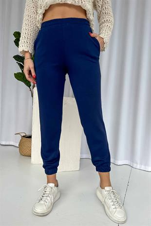 Paçası Lastikli Cepli Jogger Eşofman Altı - Lacivert