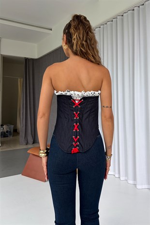 Puantiye Detaylı Premium Kadın Korse