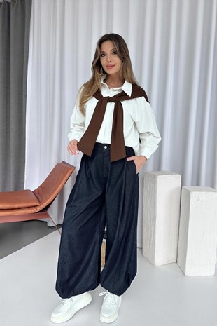 Şalvar Model Denim Kadın Pantolon