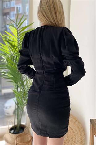 Uzun Kollu Delta Elbise