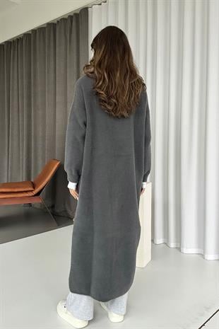 Uzun Yumoş Hırka - Gri