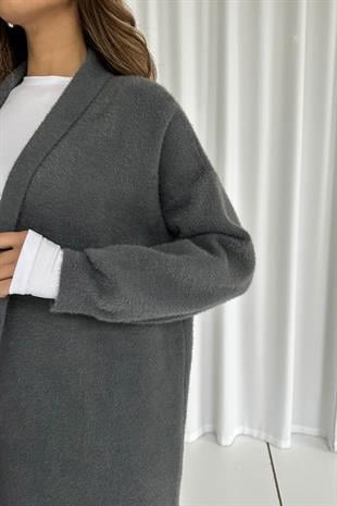 Uzun Yumoş Hırka - Gri