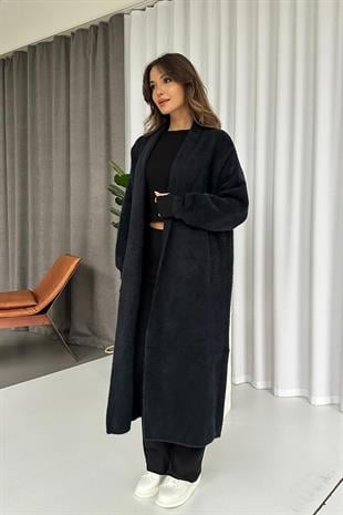 Uzun Yumoş Hırka - Siyah