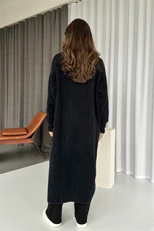 Uzun Yumoş Hırka - Siyah