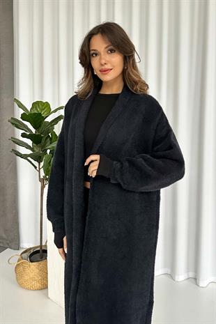 Uzun Yumoş Hırka - Siyah