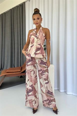 Yelek Pantolon Tasarım Takım - Bordo