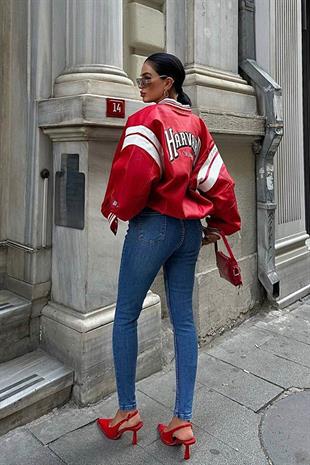 Yüksek Bel Likralı Skinny Jean - Mavi