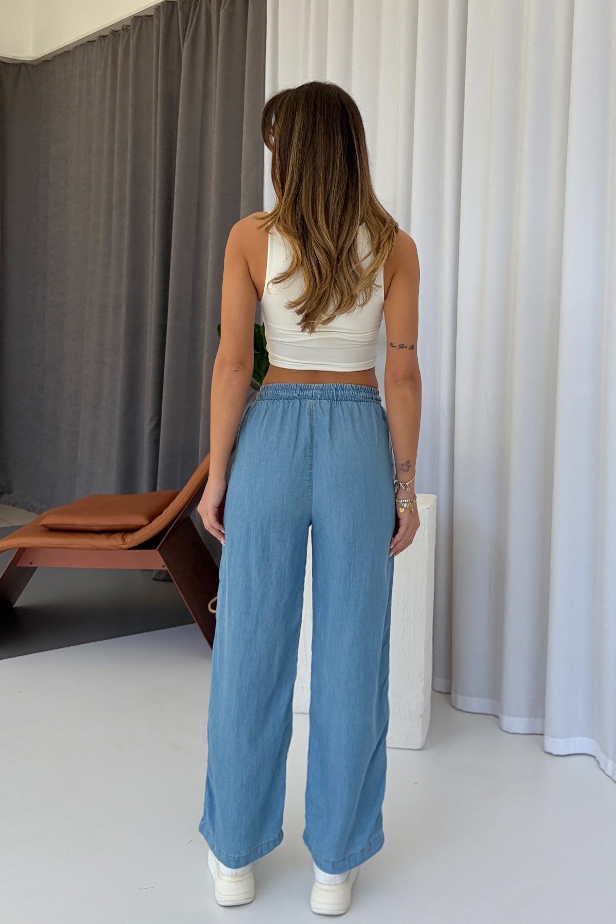 Gömlekli Tensel Denim Takım - Mavi · 6