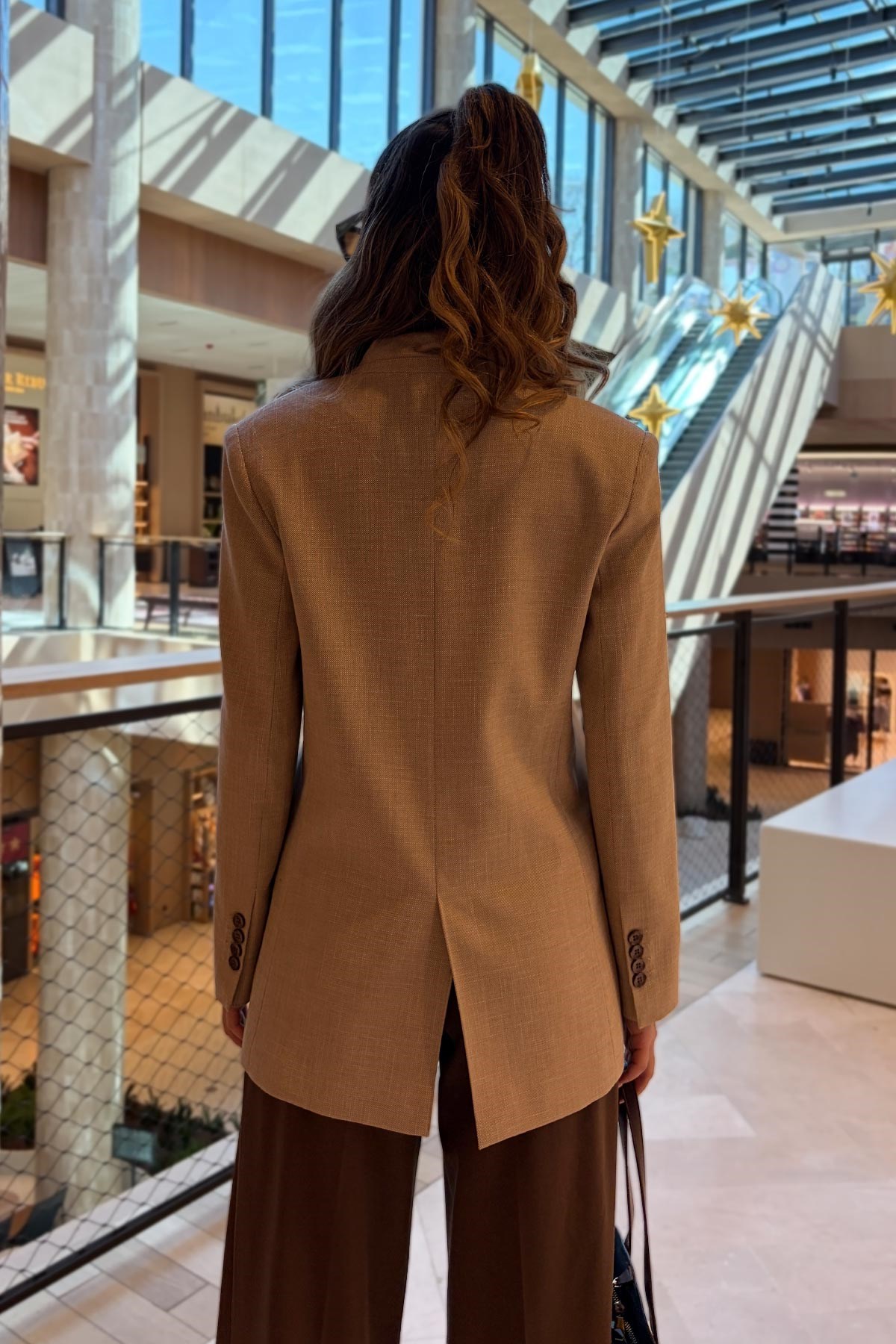 Süs Cepli Kareli Blazer Kadın Ceket · 7
