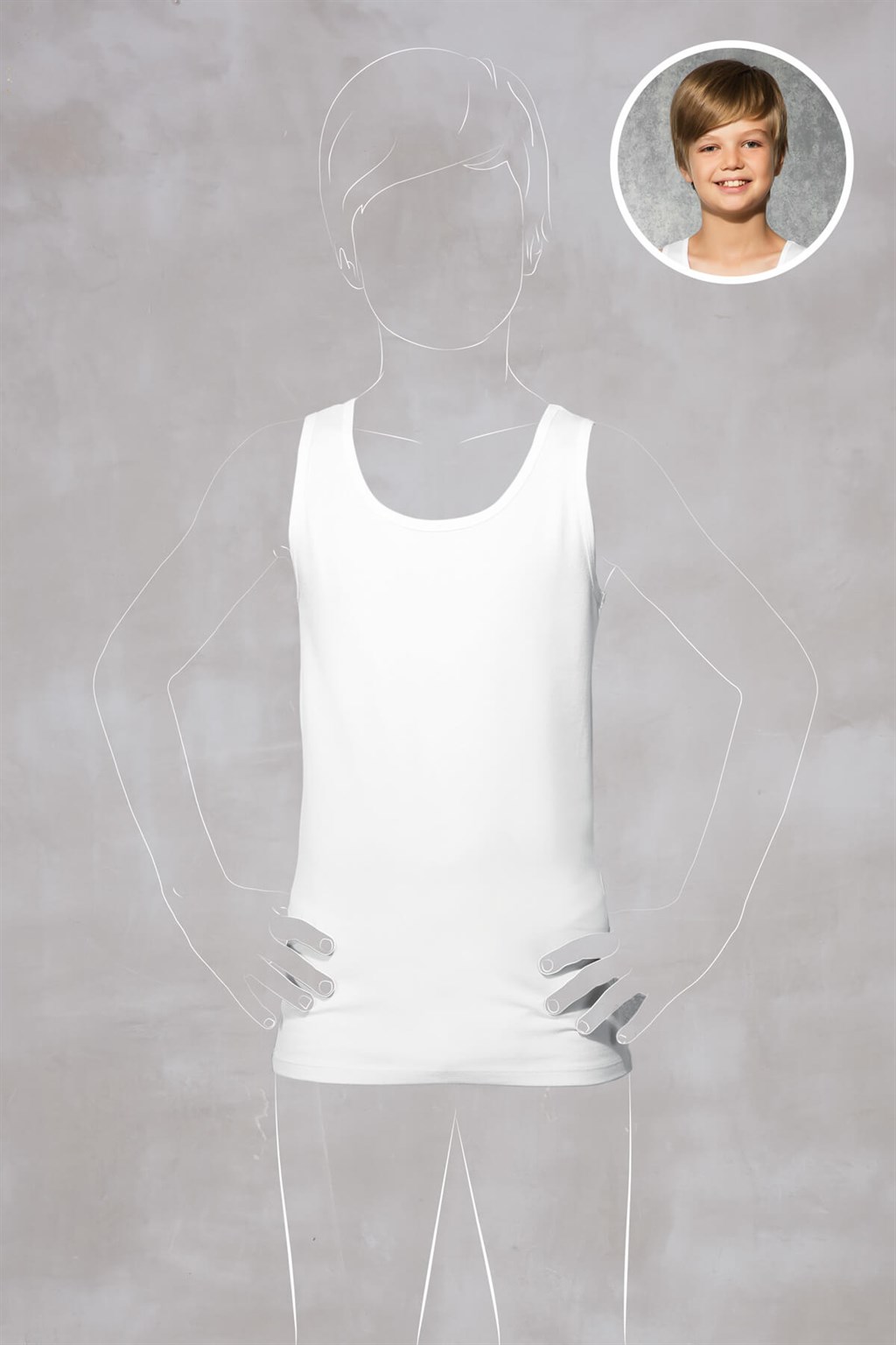 Doreanse Erkek Çocuk Modal Yuvarlak Yaka Atlet 600