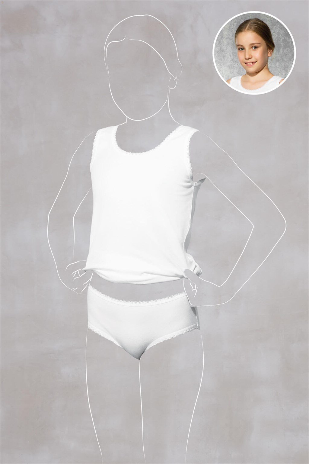 Doreanse Kız Çocuk Modal Çiçek Detaylı Külot Slip 310